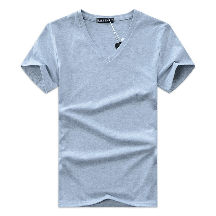 Heren Slim Fit V-hals T-shirt Belleza