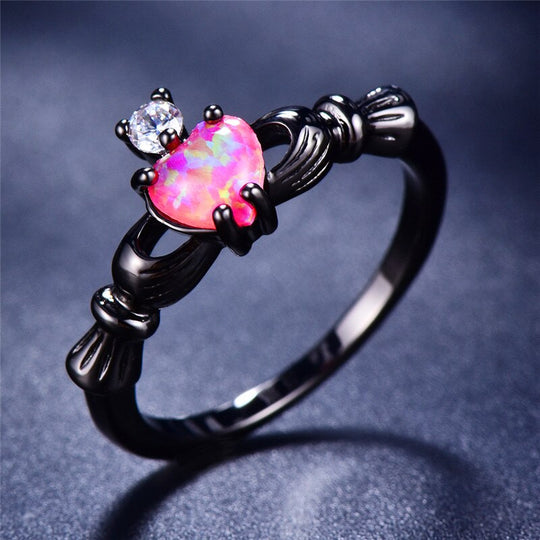Fire Opaal Hart Ring Belleza