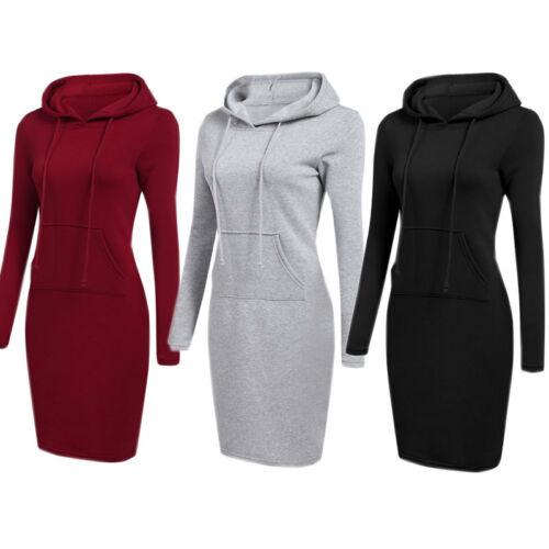 Slanke Pullover Hoodie Jurk Belleza