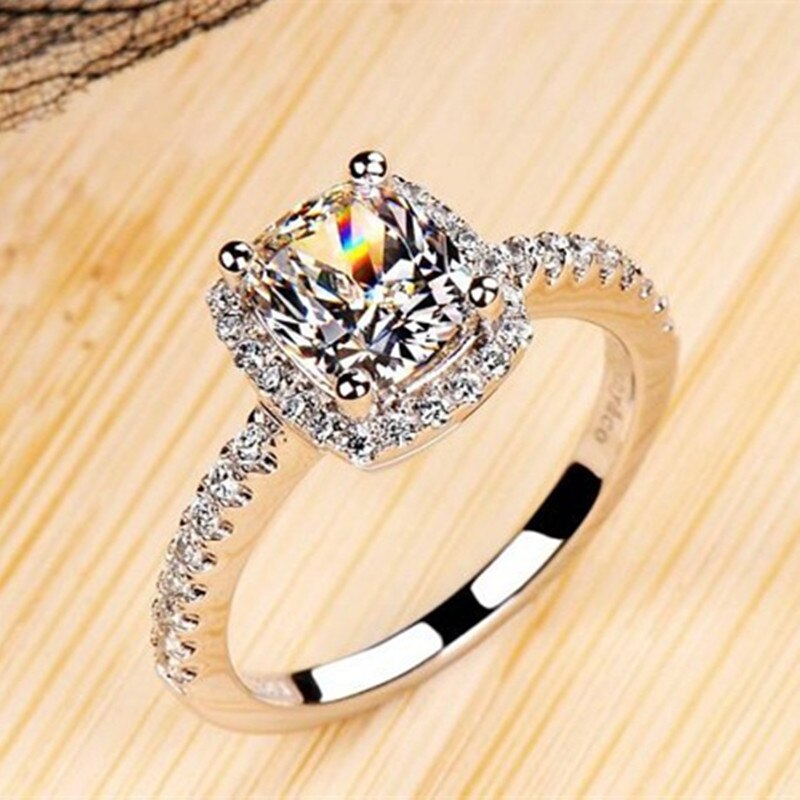 Midi Vierkante Belofte Ring Belleza