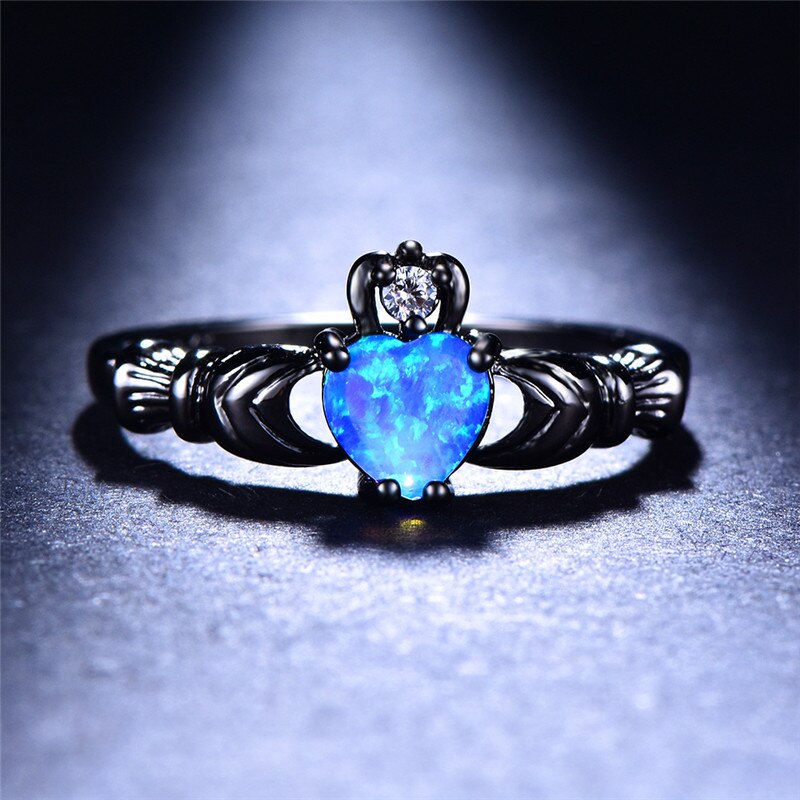 Fire Opaal Hart Ring Belleza