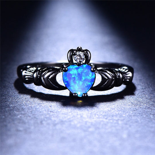 Fire Opaal Hart Ring Belleza
