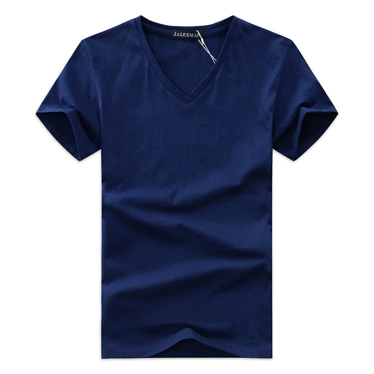 Heren Slim Fit V-hals T-shirt Belleza