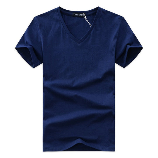 Heren Slim Fit V-hals T-shirt Belleza