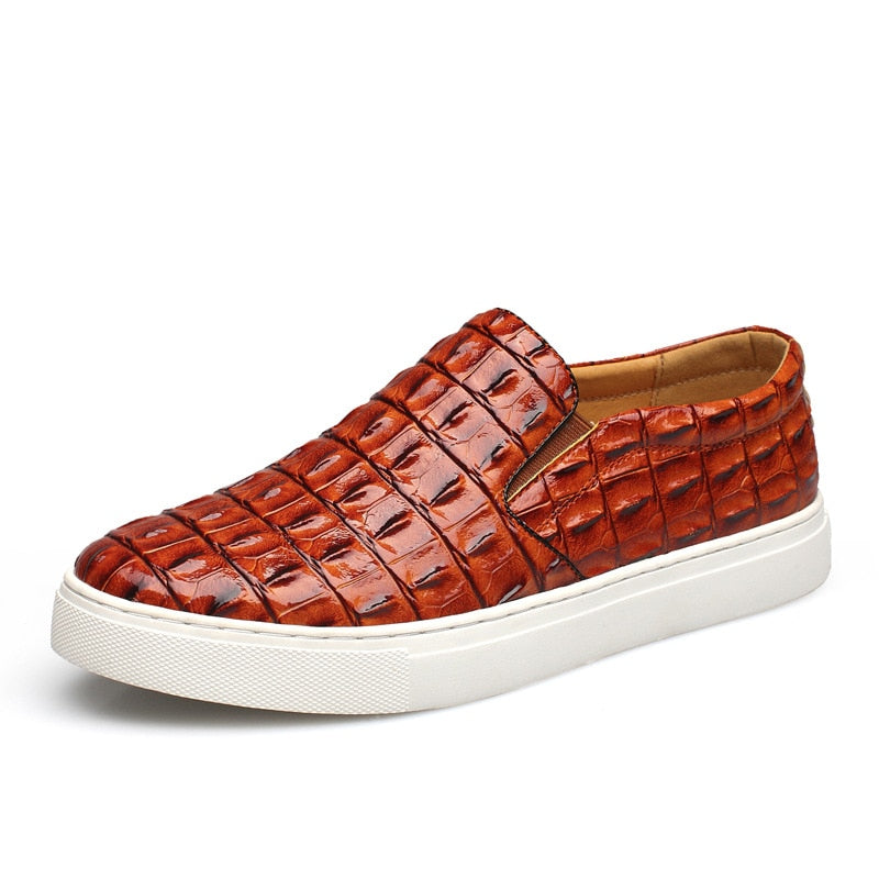 Leren Crocodile Loafers Belleza