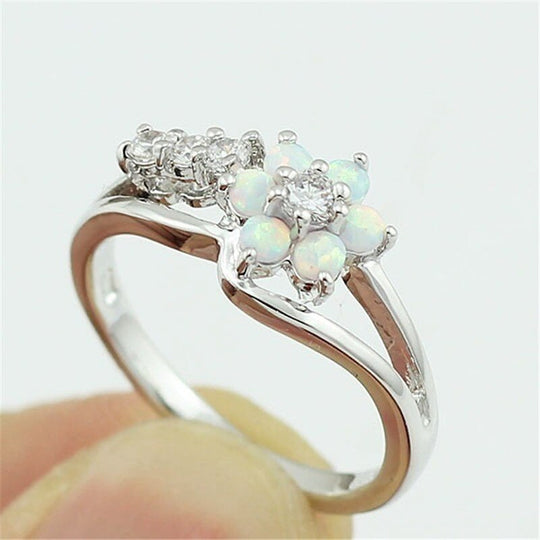 Bloem Opaal Kristal Ring Belleza