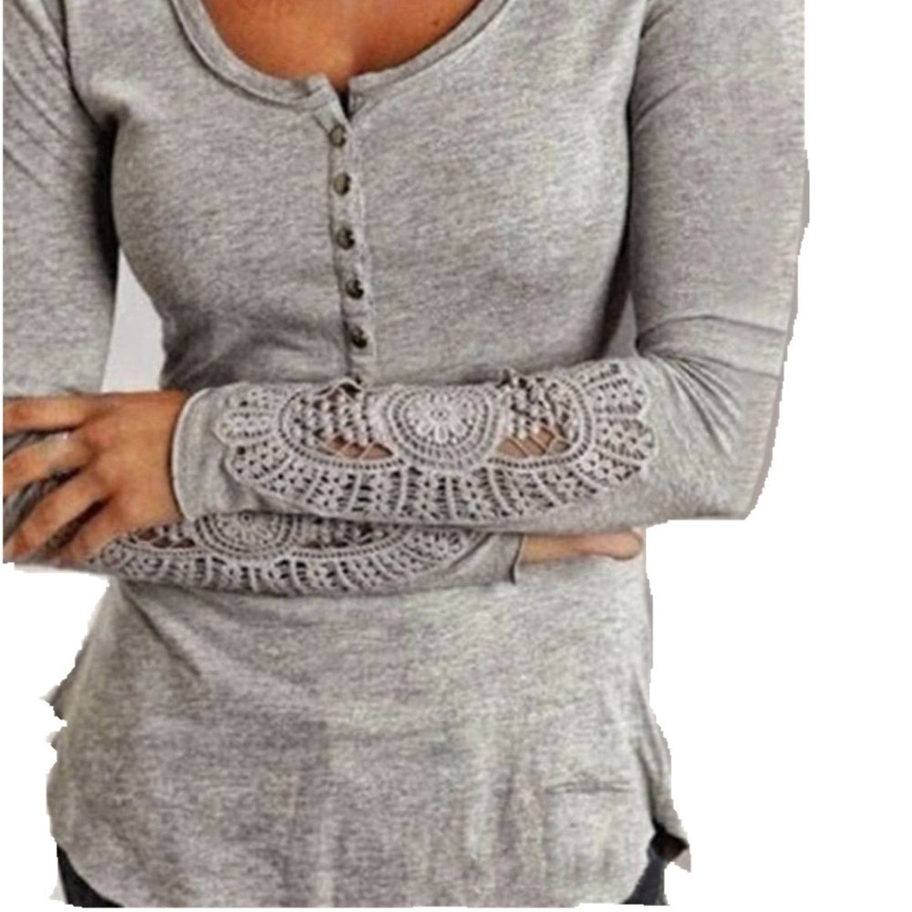 Kanten Shirt Lange Mouw Belleza