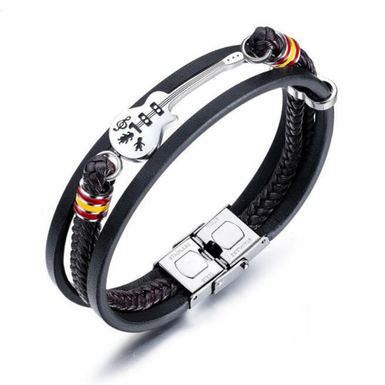 Limited Edition Gitaar Leren Armband Belleza