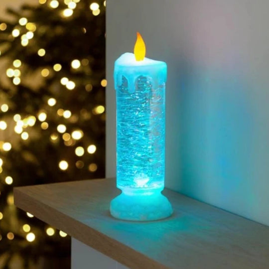 Kleur veranderende LED Water Kaars met Glitter