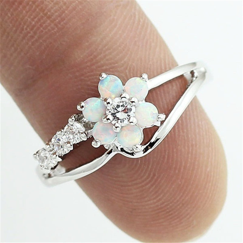 Bloem Opaal Kristal Ring Belleza