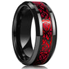 Koolstofvezel Keltische Draak Ring