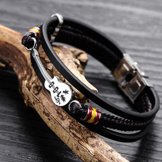 Limited Edition Gitaar Leren Armband Belleza