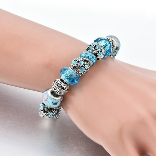 Blauwe Kristal Bedel Armband Belleza