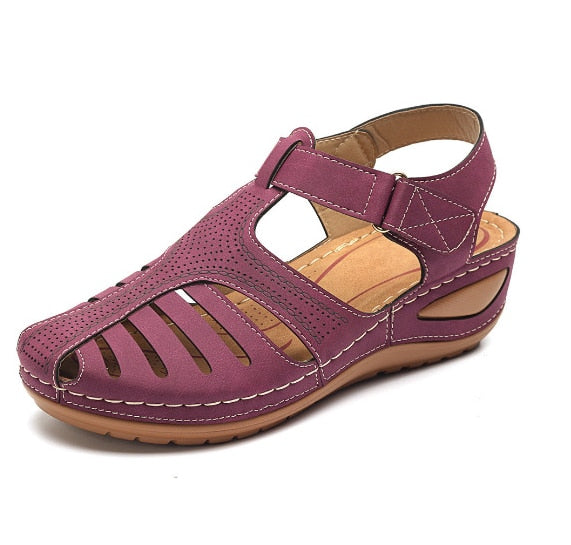Lederen Retro Orthopedische Sandalen Belleza