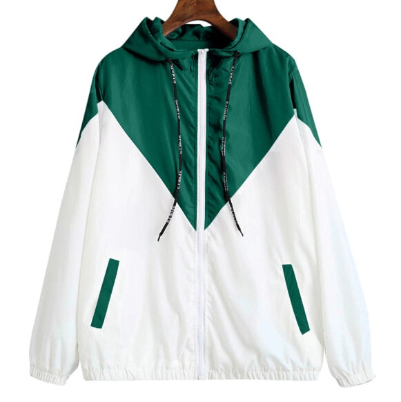 Tweekleurige Windbreaker Jas Belleza