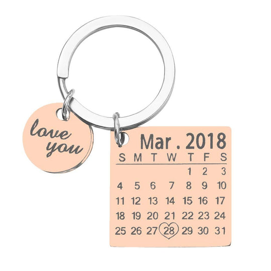 Gepersonaliseerde Kalender Sleutelhanger Belleza