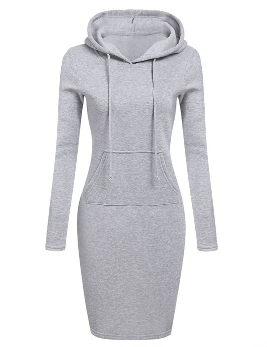 Slanke Pullover Hoodie Jurk Belleza