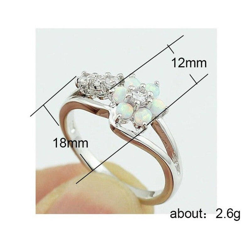 Bloem Opaal Kristal Ring Belleza