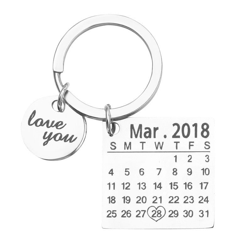 Gepersonaliseerde Kalender Sleutelhanger Belleza