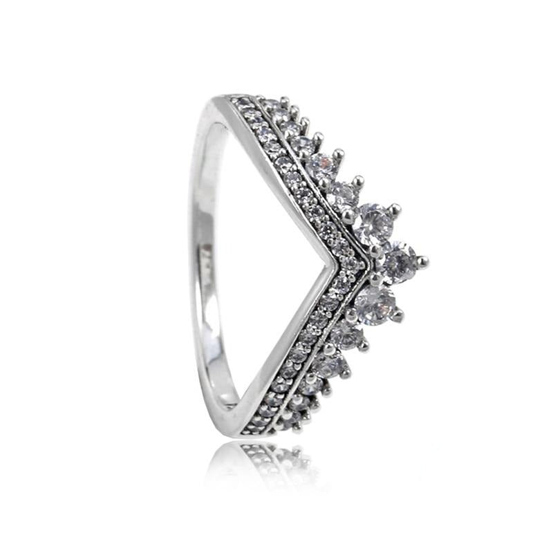 V vorm Sterling zilveren Ring Belleza