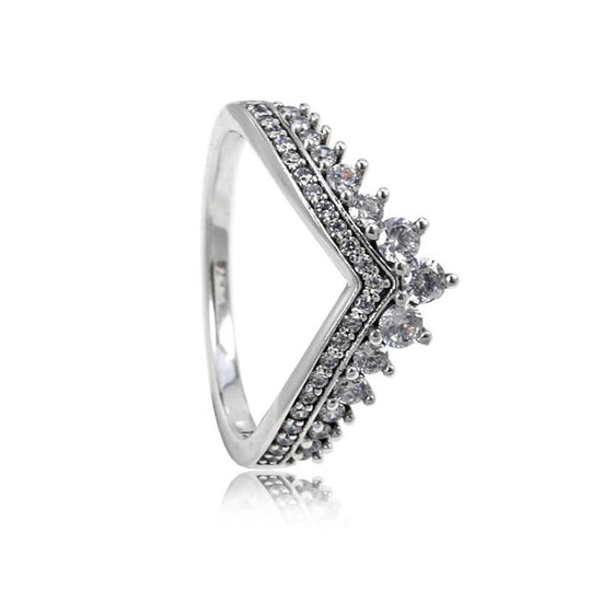 V vorm Sterling zilveren Ring Belleza