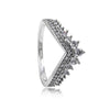 V vorm Sterling zilveren Ring Belleza