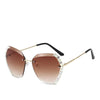 Randloze Rhinestone Zonnebril Belleza