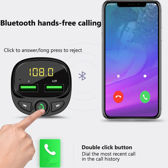 Handsfree Bluetooth Auto FM-zender Belleza