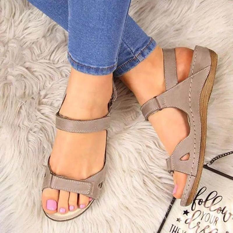 Platte Toe Velcro Casual Sandalen Belleza