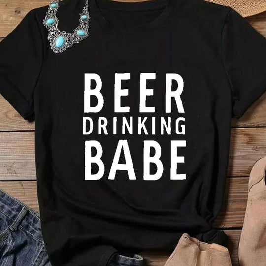 Bierdrinkende Babe T-shirt Belleza