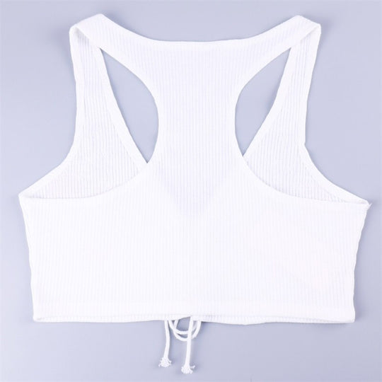 Sexy Retro Geborduurde Strappy Top Belleza