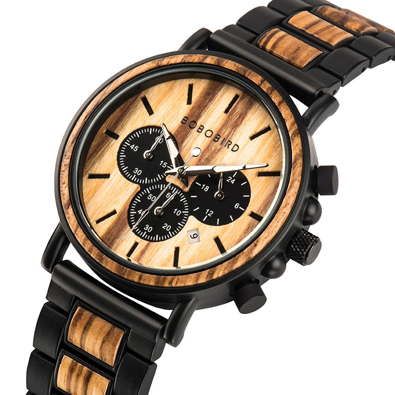 Luxe Houten Herenhorloge Belleza