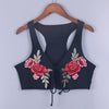 Sexy Retro Geborduurde Strappy Top Belleza