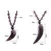 Obsidiaan Wolf Tand Hanger Ketting Belleza