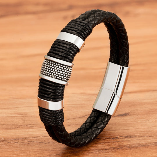 Geweven Leer Stijl Armband