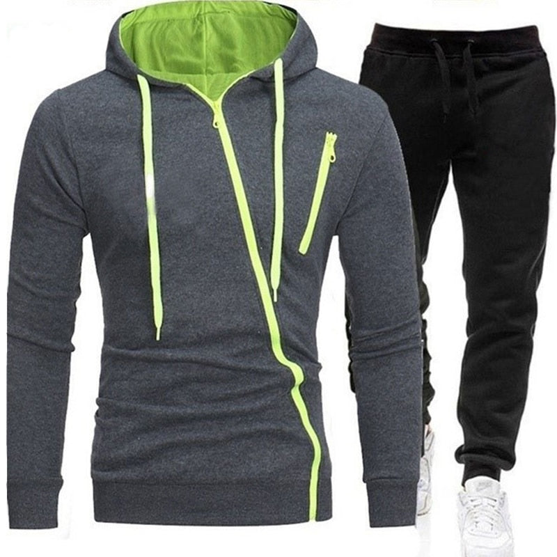 Oblique Ritsen Mannen Trainingspak Belleza