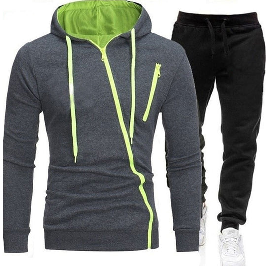 Oblique Ritsen Mannen Trainingspak Belleza