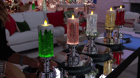 Kleur veranderende LED Water Kaars met Glitter