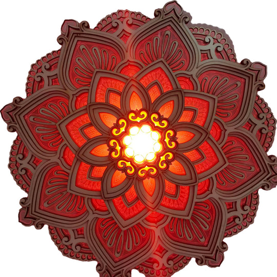 Mandala Yoga Lamp - Creëer Rust en Ontspanning in Jouw Ruimte