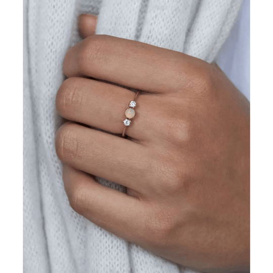 Maansteen Parel Ring Belleza