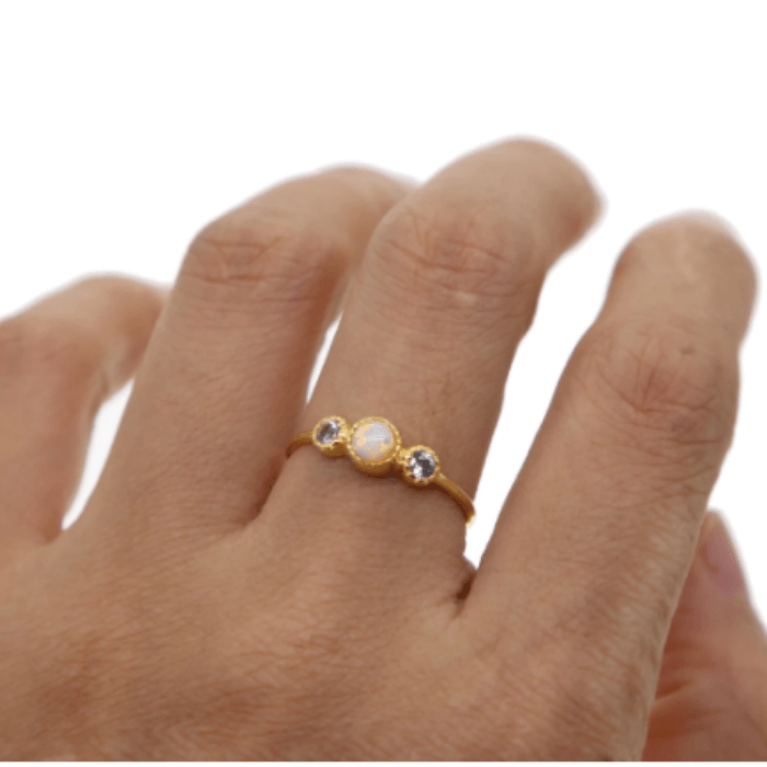 Maansteen Parel Ring Belleza