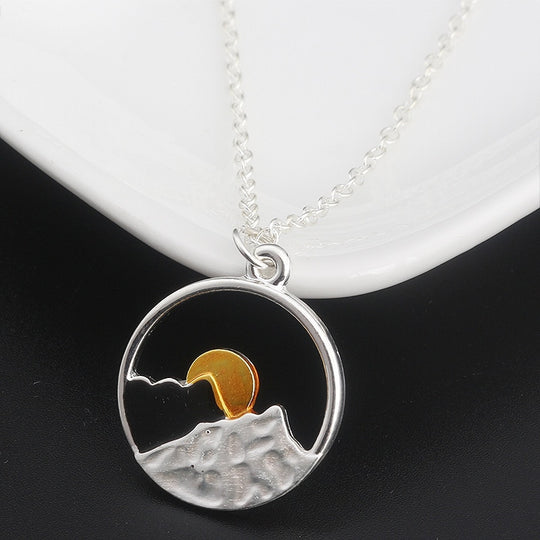 Berg en oceaangolven ketting