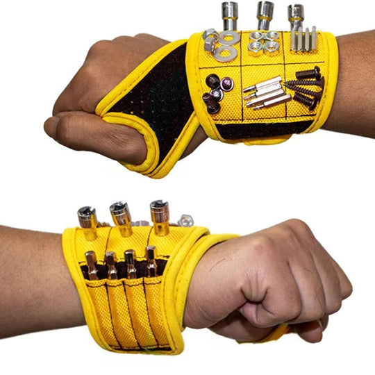 Magnetische polsband met sterke magneten voor spijkers en boren.