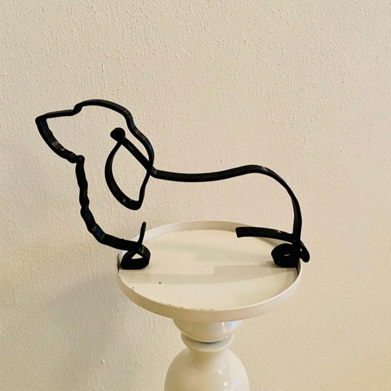 Minimalistische Hond Kunst Sculptuur Belleza