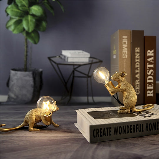 Schattige Muis Tafellamp - Unieke Decoratieve Verlichting voor Elke Ruimte