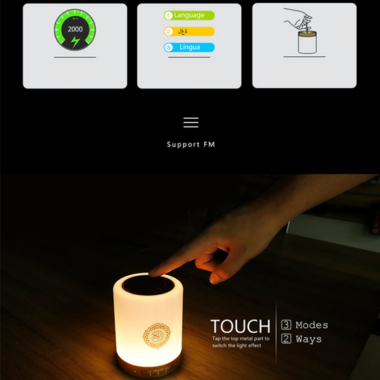 Quran Spreker Draagbare Aanrakingslamp Belleza