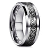 Koolstofvezel Keltische Draak Ring