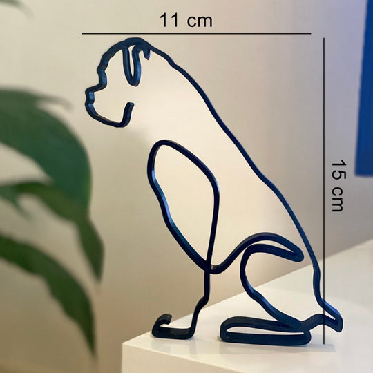 Minimalistische Hond Kunst Sculptuur Belleza