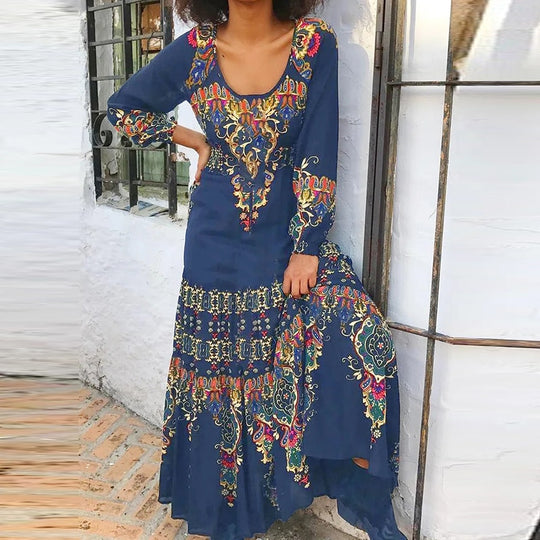 Vintage Retro Maxi Jurk