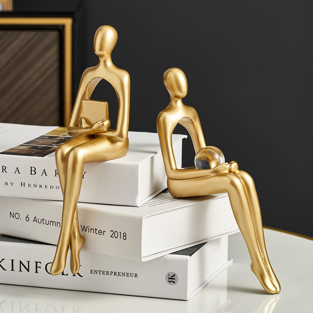 Abstract Denker Gouden Standbeeld